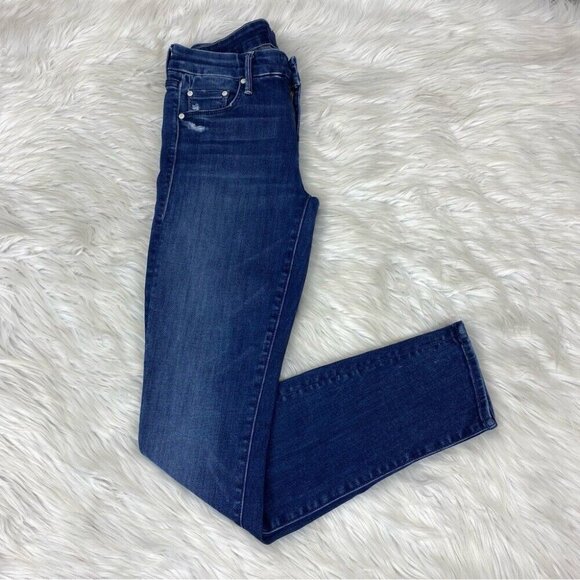 Mother Women The Looker Dark Graffiti Mid-Rise Skinny‎ Designer Jeans W24-26/L29 - Picture 2 of 15